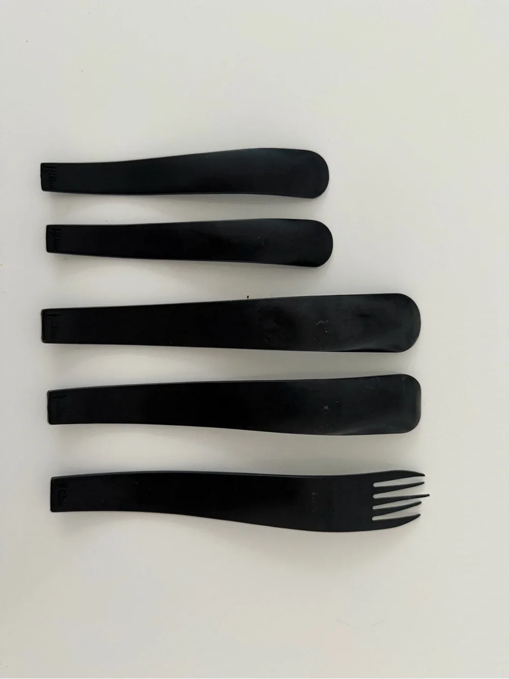 German Mono Filio Designer Matte Black Lightweight Cutlery Set